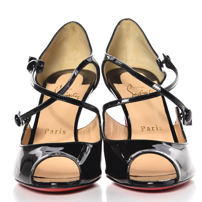 Christian Louboutin Patent Debriditoe 85 Pumps 36.5 Black 3 of 8