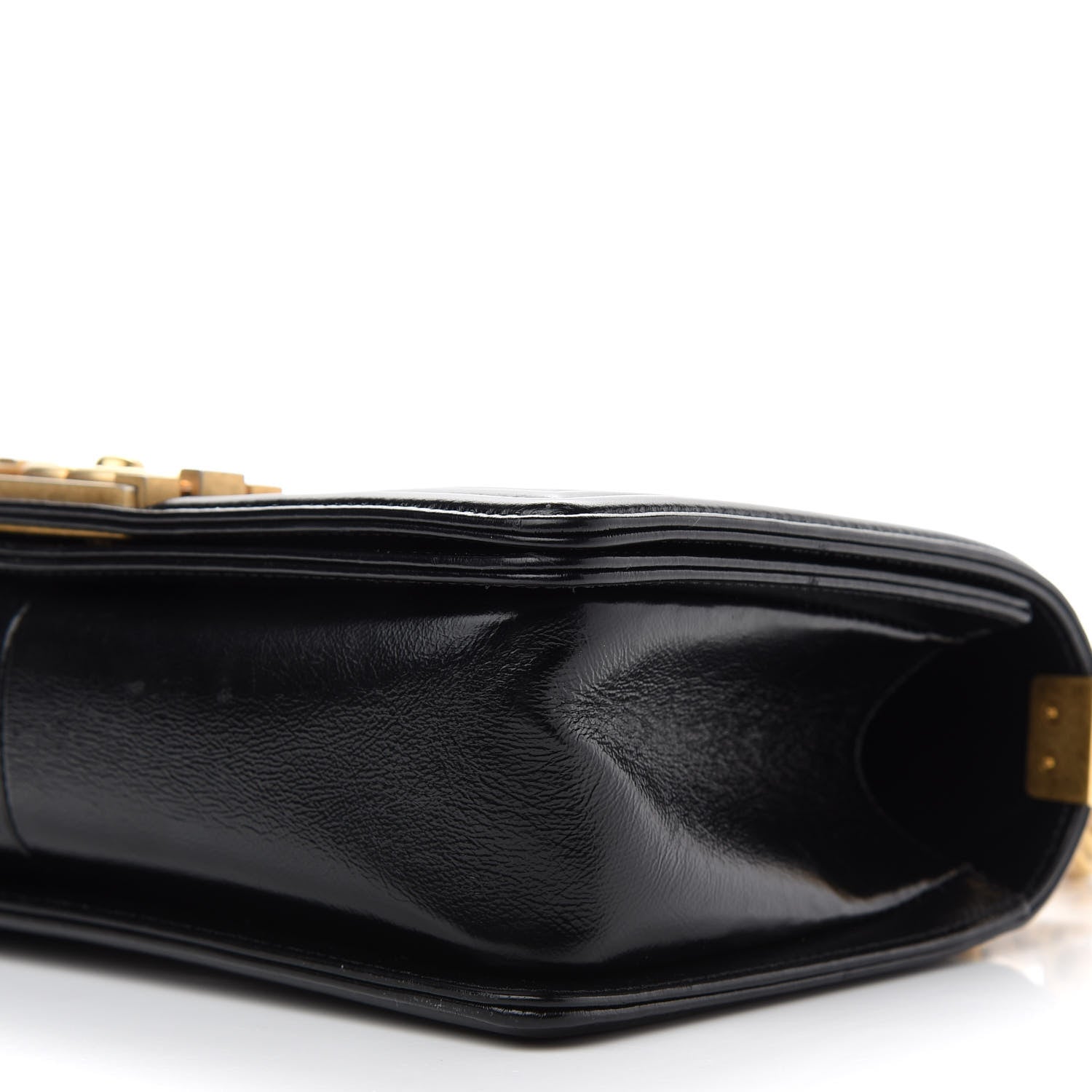 Chanel Metallic Glazed Calfskin Medium Boy Flap Black Gold 9 of 9