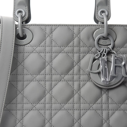 Christian Dior Ultra Matte Calfskin Cannage Medium Lady Dior Grey Stone 10 of 10