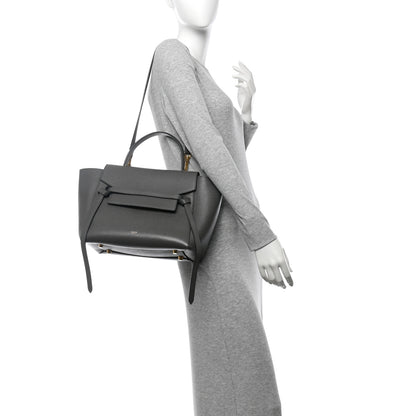 Celine Grained Calfskin Mini Belt Bag Grey 2 of 13