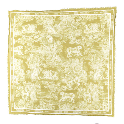 Christian Dior Cotton Fringe Dioriviera Toile De Jouy Sarong Yellow 1 of 3