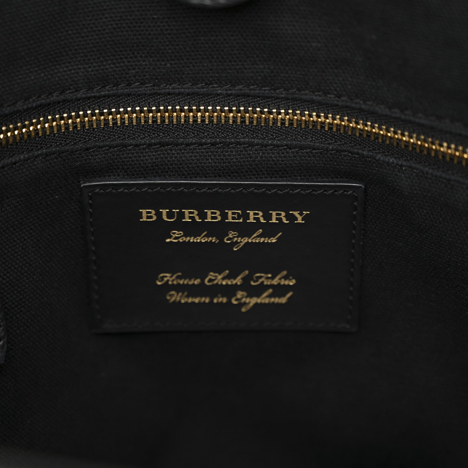 Burberry Grainy Calfskin House Check Small Canterbury Tote Black 7 of 15