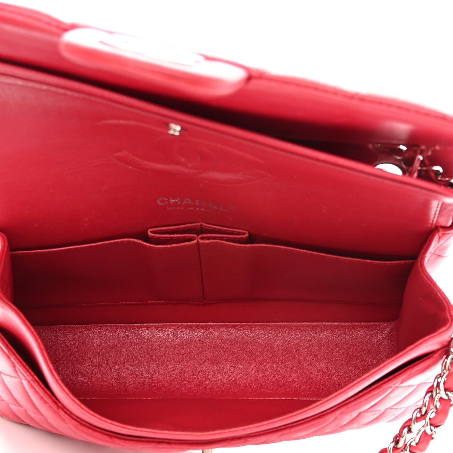 Chanel Lambskin Quilted Medium Double Flap Red 6 of 19