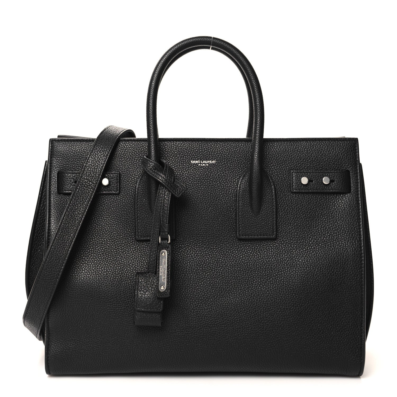 Saint Laurent Grained Calfskin Small Supple Sac De Jour Black 1 of 10