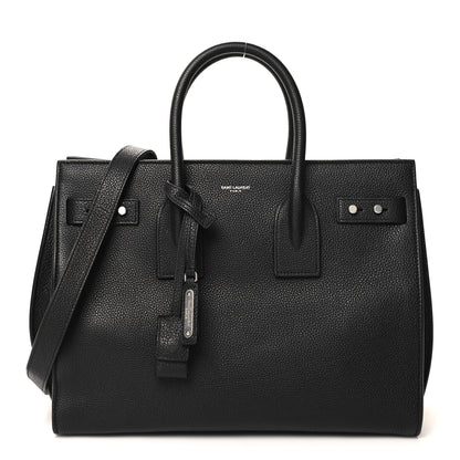 Saint Laurent Grained Calfskin Small Supple Sac De Jour Black 1 of 10