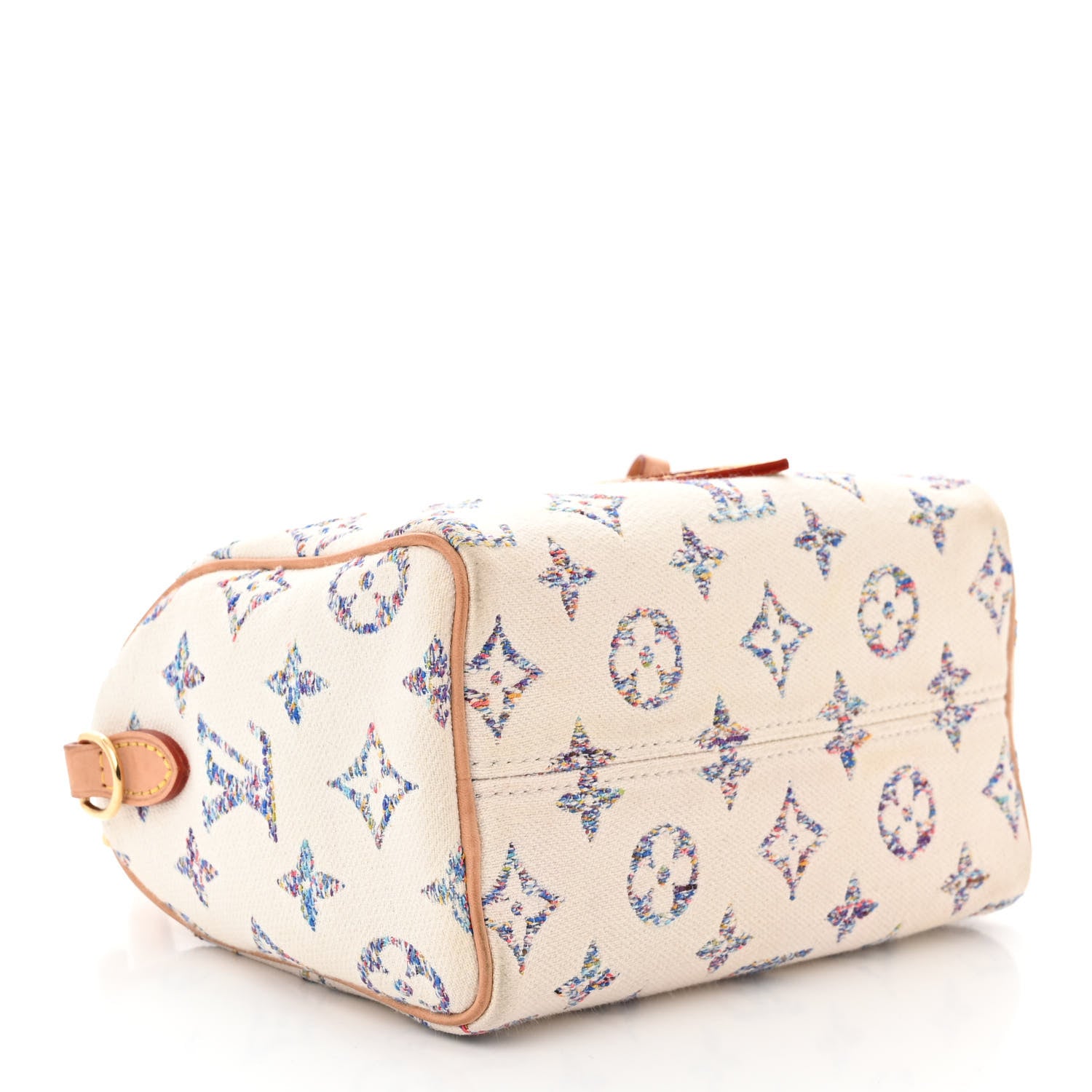 Louis Vuitton Monogram Jacquard Fabric Speedy Bandouliere 20 Multicolor Beige 4 of 10