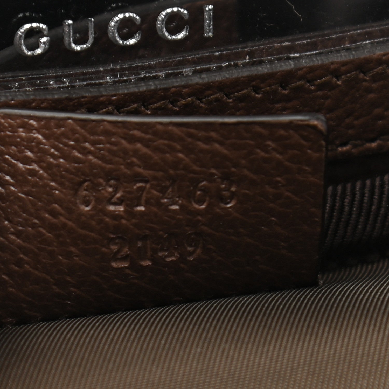 Gucci GG Supreme Monogram Textured Calfskin Web Ophidia Vanity Cosmetic Case Beige Ebony New Acero 7 of 8