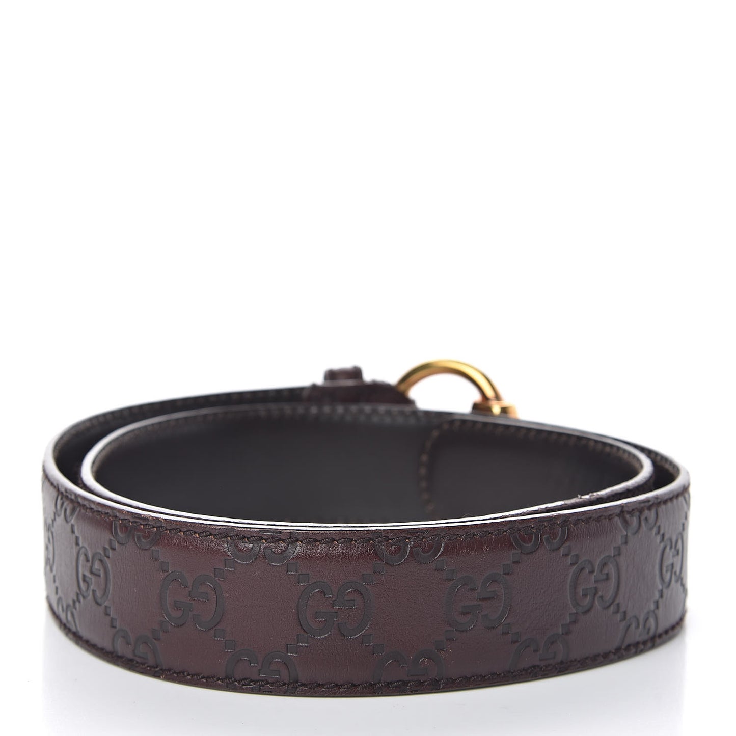 Guccissima Horsebit Buckle Belt 85 34 Brown