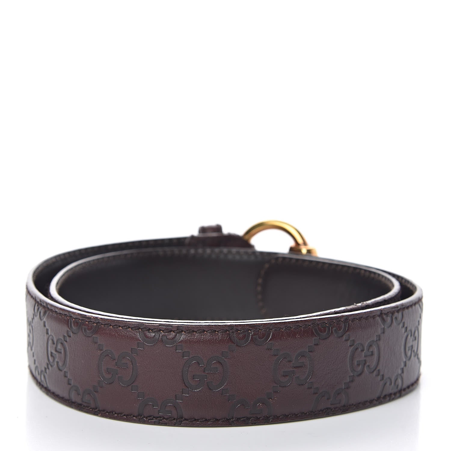 Gucci Guccissima Horsebit Buckle Belt 85 34 Brown 3 of 6