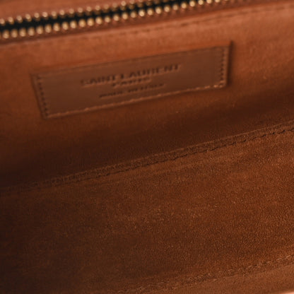 Saint Laurent Smooth Calfskin Canvas Le 5 A 7 Hobo Natural Beige Brick 5 of 9