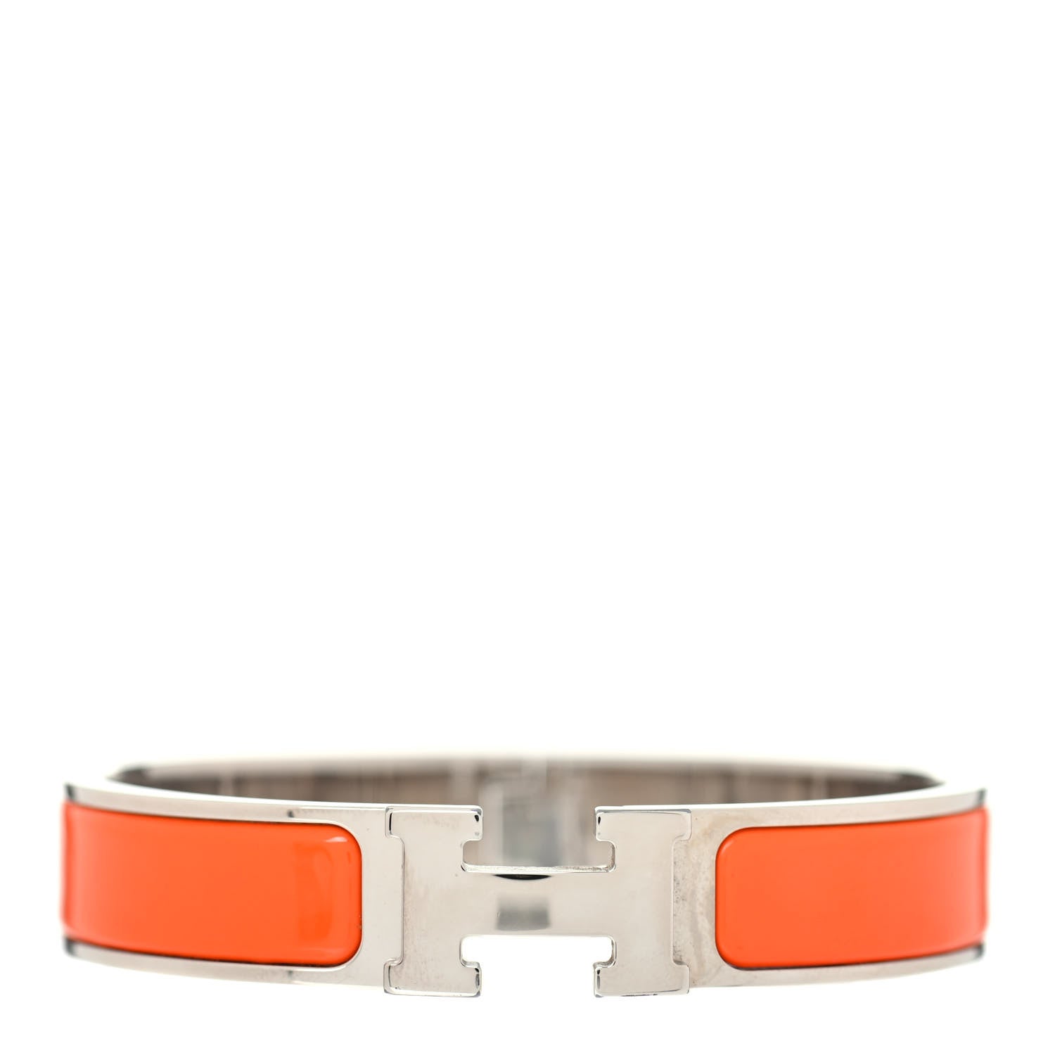 Hermes Enamel Narrow Clic Clac H Bracelet PM Orange 1 of 3