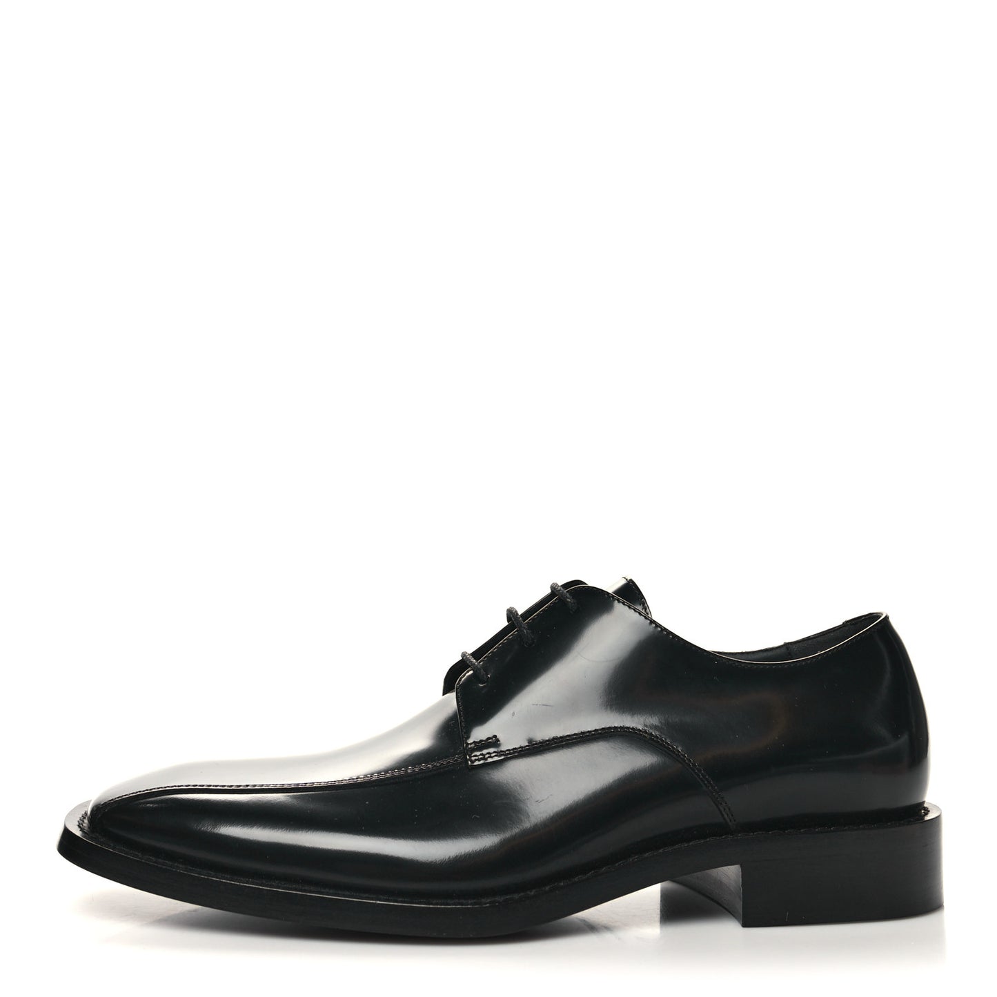 Calfskin Mens Square Toe Derby Shoes 42 Black
