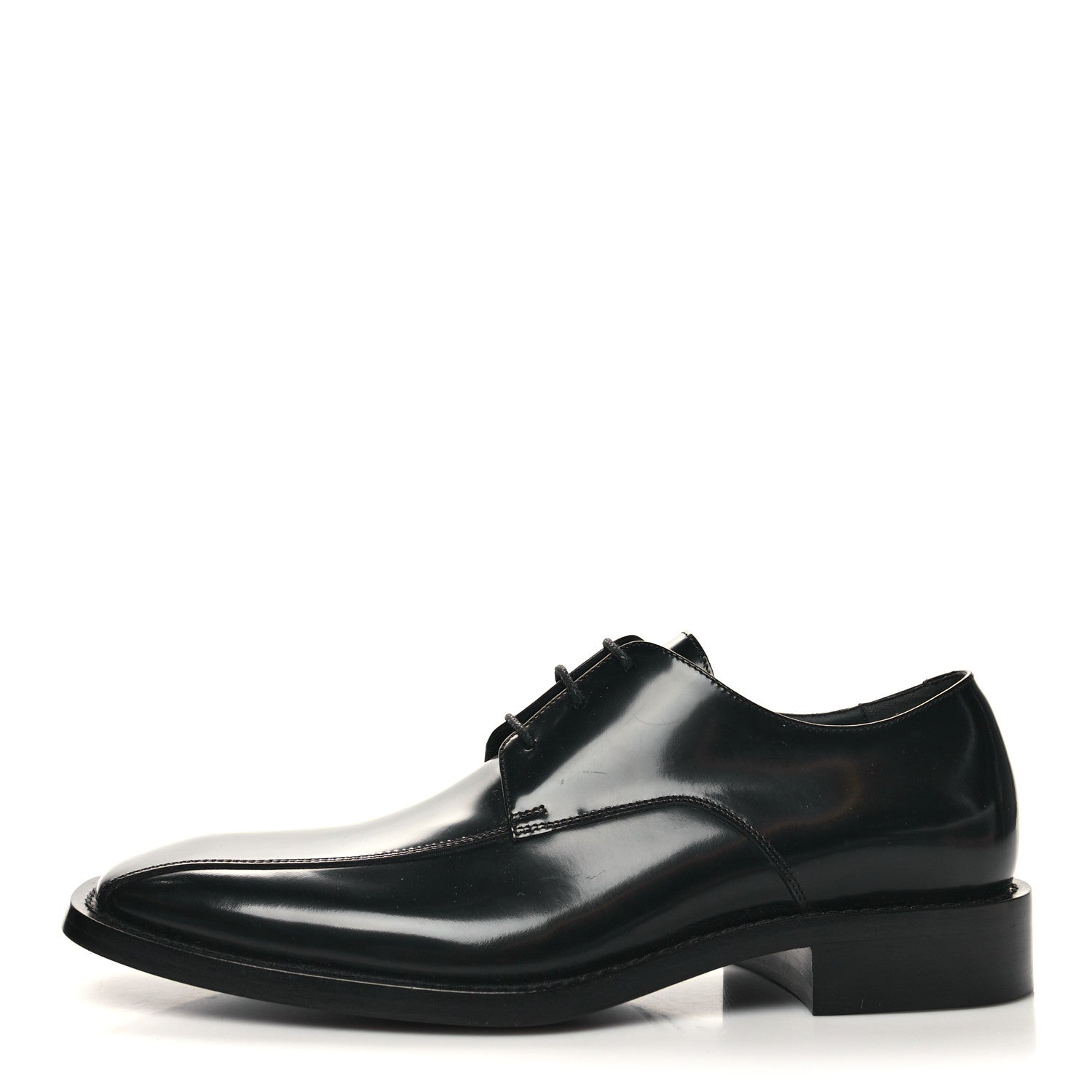 Balenciaga Calfskin Mens Square Toe Derby Shoes 42 Black 1 of 9