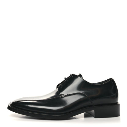 Balenciaga Calfskin Mens Square Toe Derby Shoes 42 Black 1 of 9