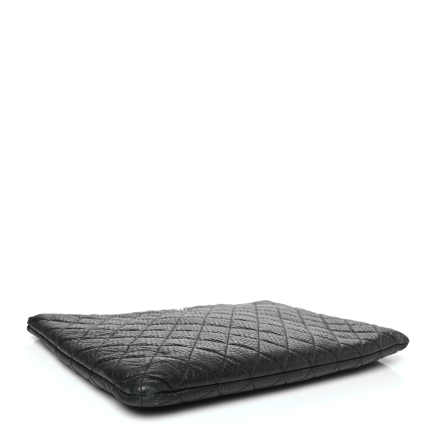 Chanel Woven Lambskin Quilted Large Cosmetic Case Black 4 of 10