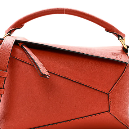 Loewe Goatskin Small Puzzle Bag Orange 7 of 9