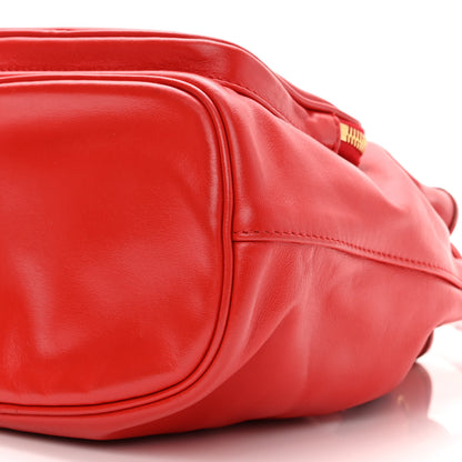 Prada Glace Calfskin Logo Mini Bucket Crossbody Bag Red 10 of 10