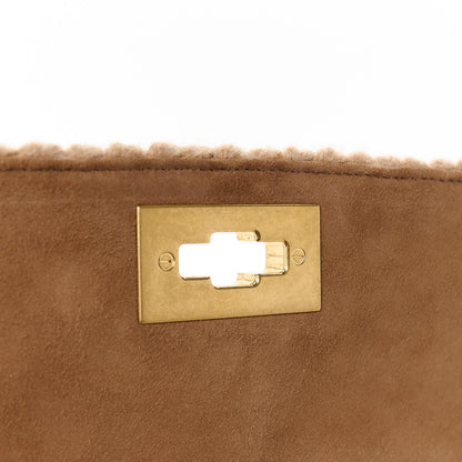 Valentino Garavani Cashmere Large Roman Stud Shoulder Bag Saddle Brown 6 of 10