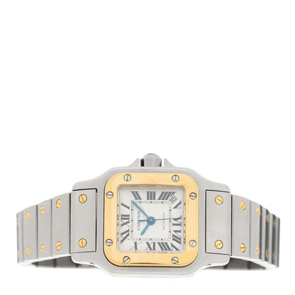 Cartier Stainless Steel 18K Yellow Gold 24mm Santos De Cartier Galbee Automatic Watch 2 of 4