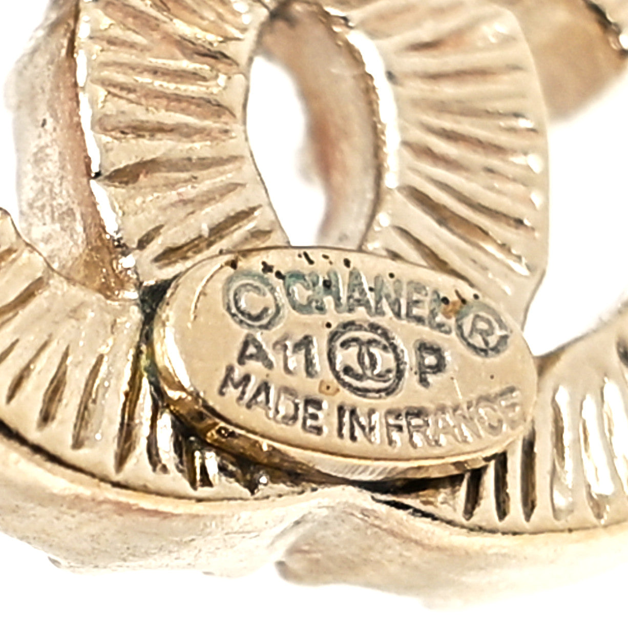 Crystal Mini Timeless CC Earrings Gold