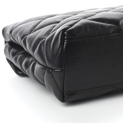 Saint Laurent Lambskin Quilted Sade Puffer Envelope Clutch Black 7 of 8