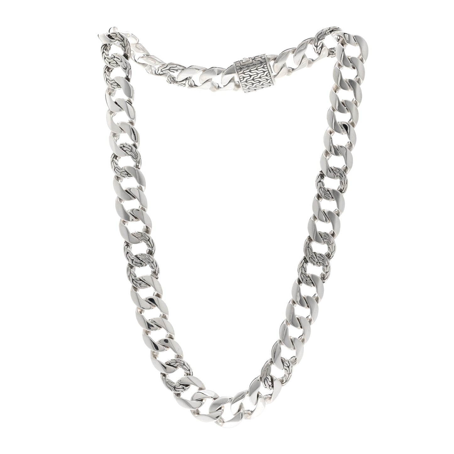 Sterling Silver 14mm Curb Chain Necklace