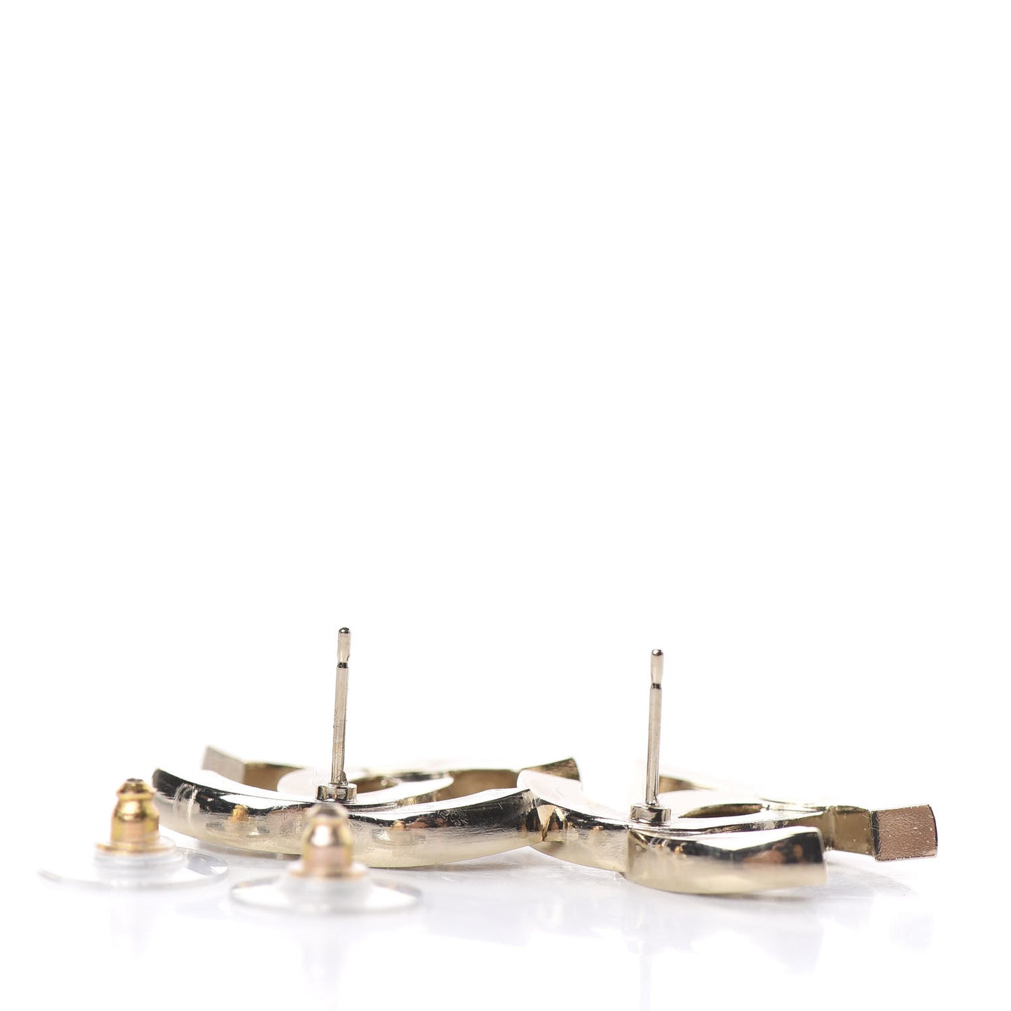 Crystal CC Rockin Summer Stud Earrings Gold