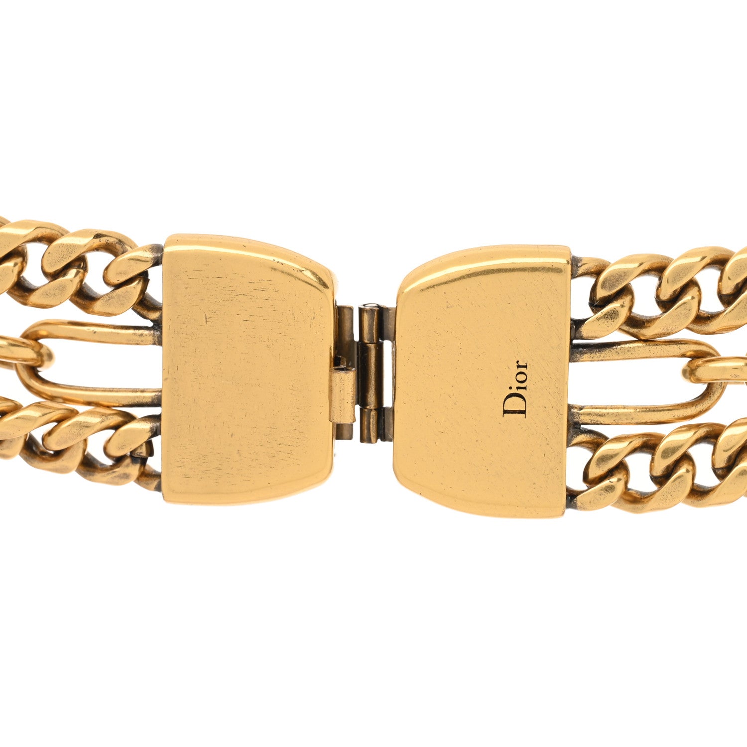 Christian Dior Metal Charms Necklace Aged Gold 3 of 3