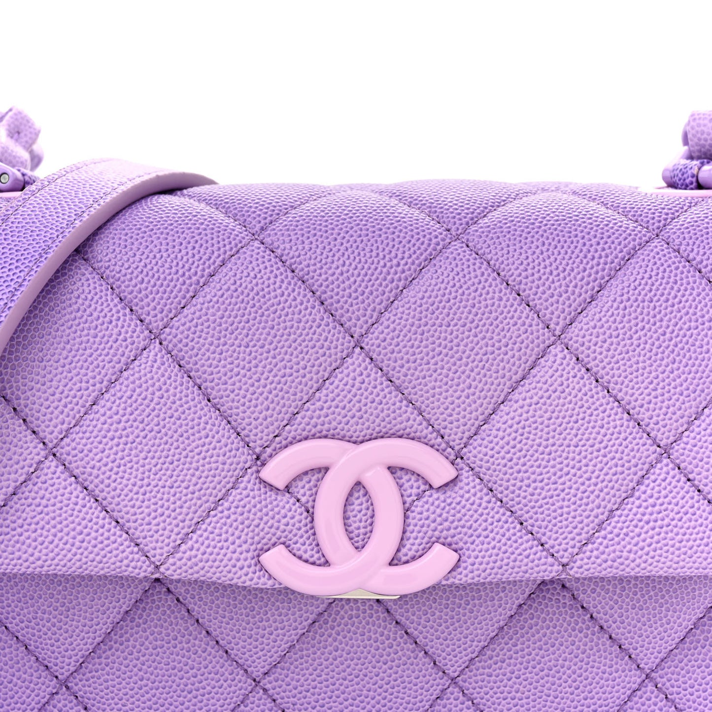 Shaded Caviar Quilted My Everything Small Flap Purple Light Purple