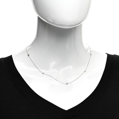 Roberto Coin 18K White Gold Diamond .25ctw Diamonds by the Inch Five Station Necklace 2 of 4