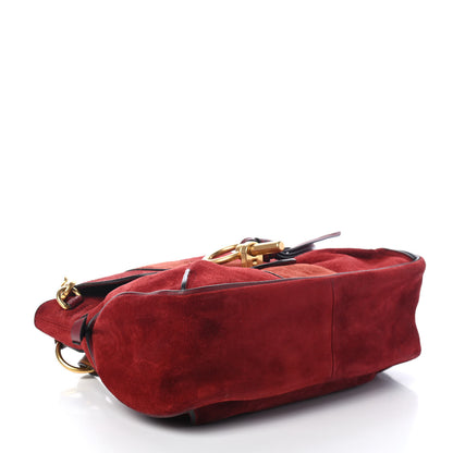 Chloe Suede Small Lexa Shoulder Bag Sienna Red 3 of 4