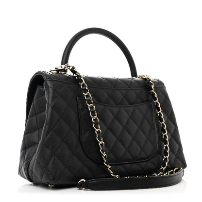 Chanel Caviar Quilted Small Coco Handle Flap Black 3 of 13