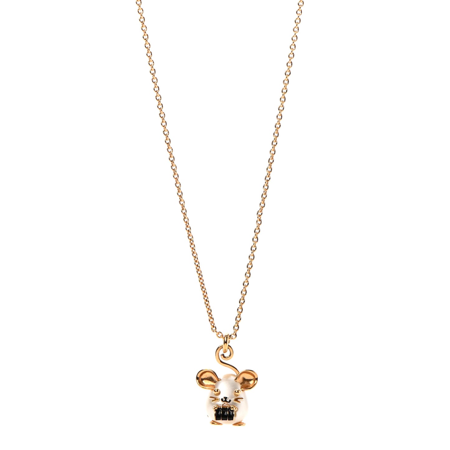 Vuittonite Rat Necklace Gold