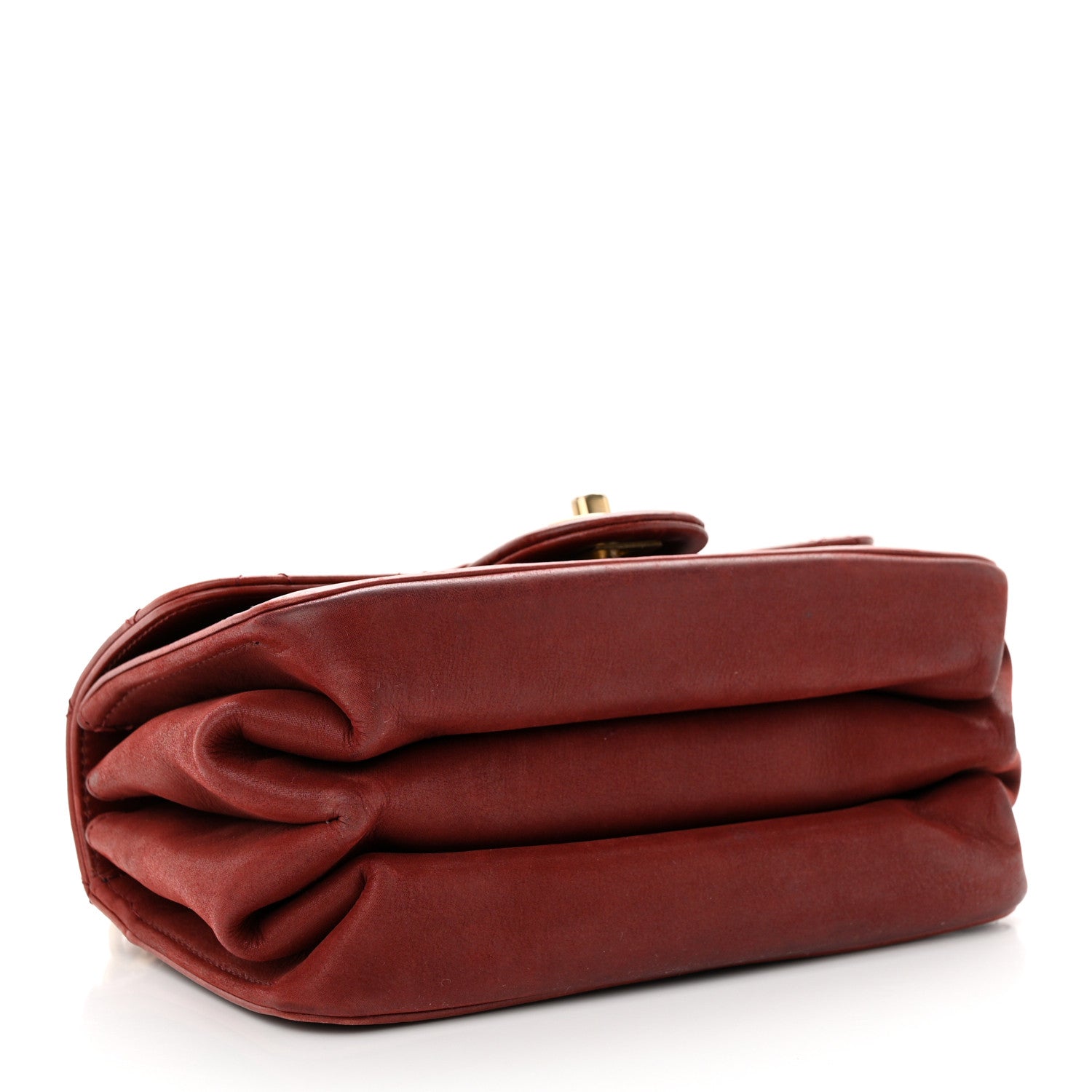 Chanel Iridescent Calfskin Quilted Mini Straight Lined Flap Red 4 of 14