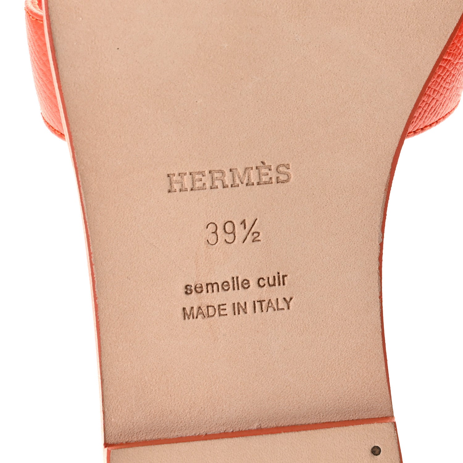 Hermes Epsom Oran Sandals 39.5 Orange Poppy 8 of 10