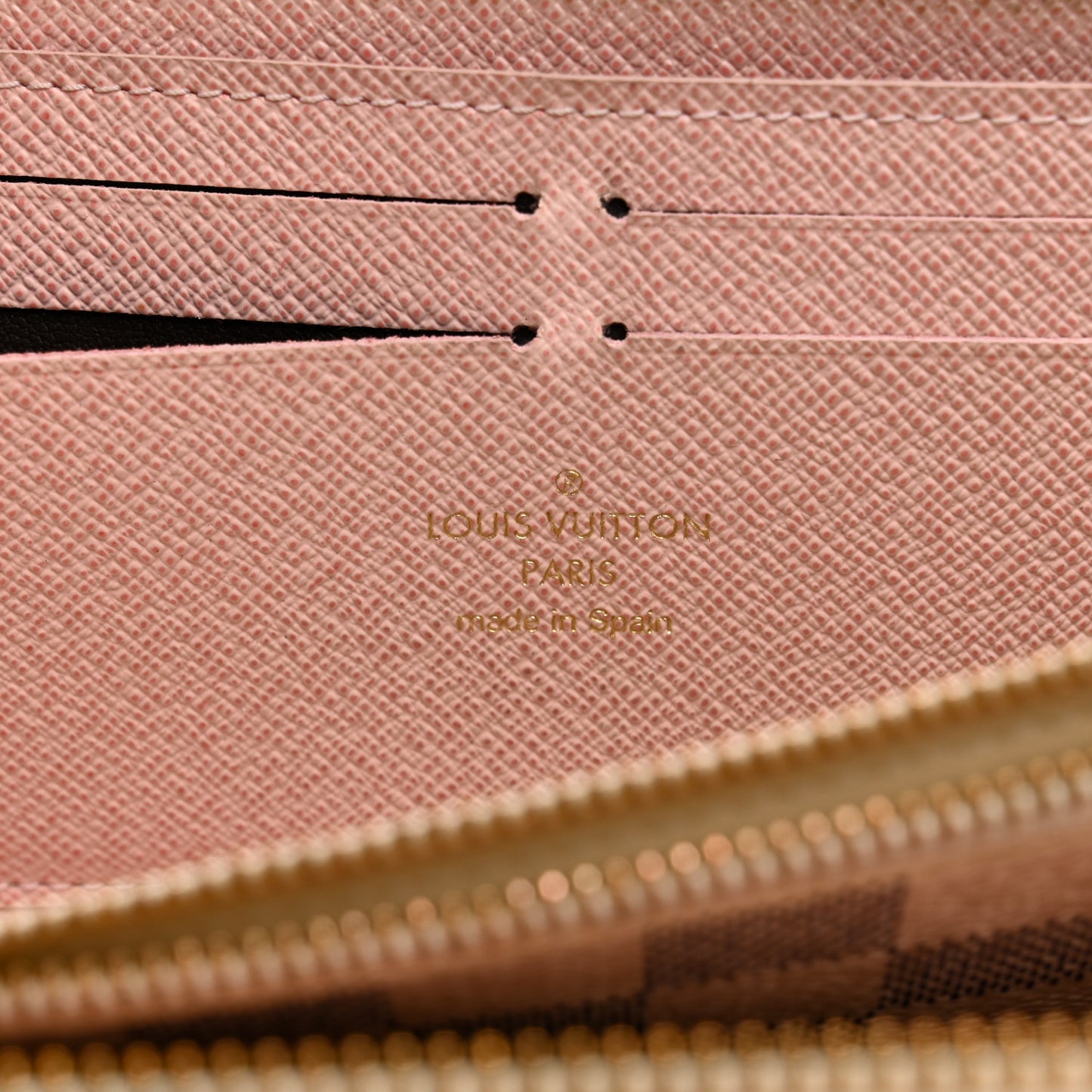 Damier Azur Clemence Wallet Rose Ballerine