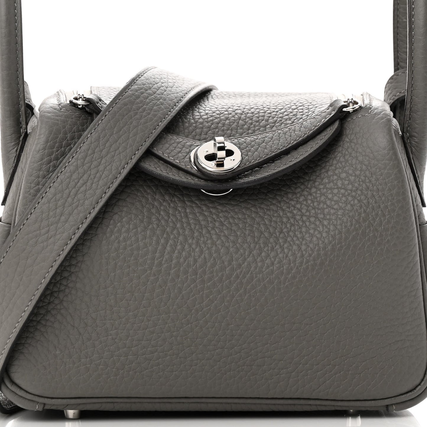 Taurillon Clemence Mini Lindy 20 Gris Meyer