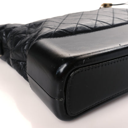 Chanel Aged Calfskin Quilted Large Gabrielle Hobo Black 8 of 9