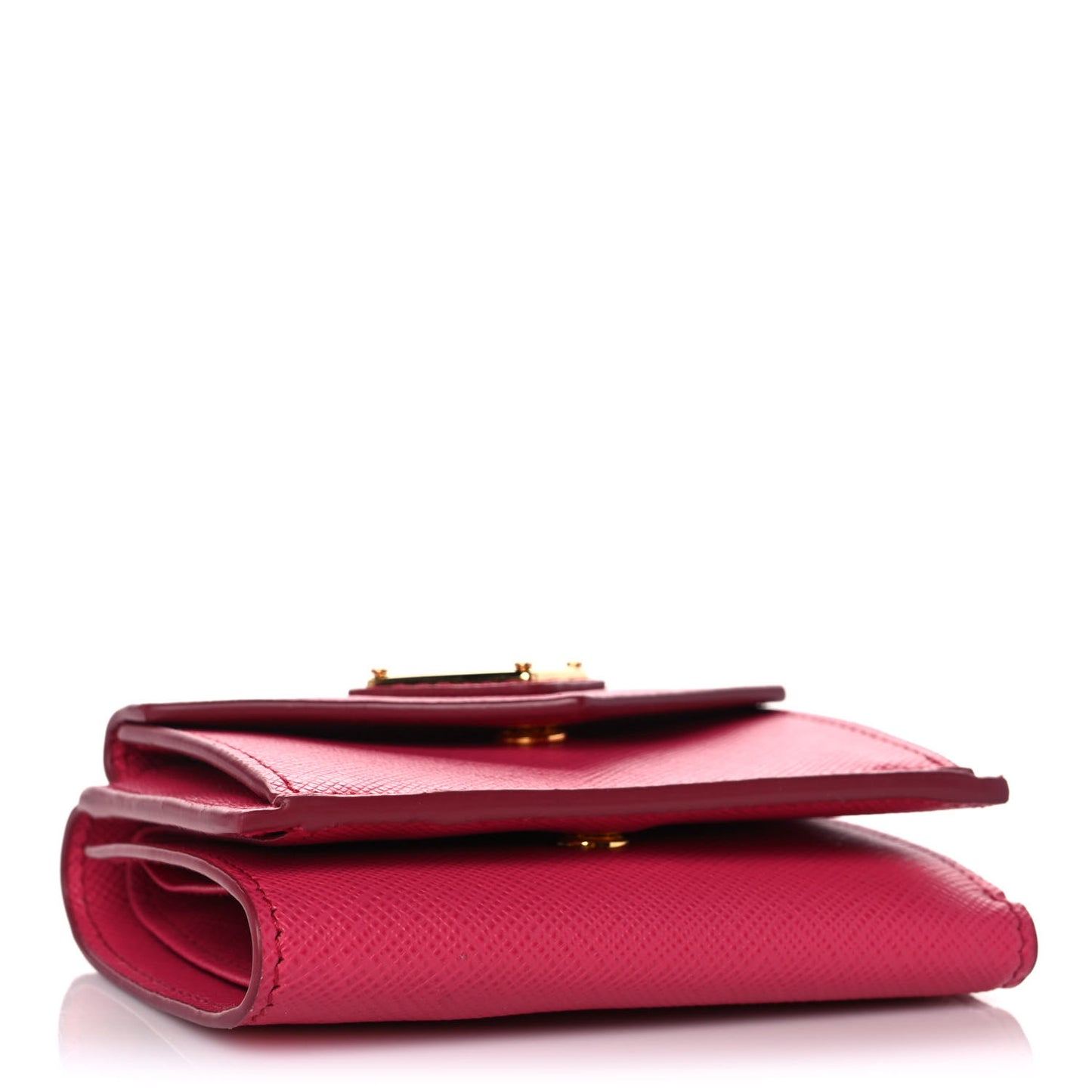 Saffiano Small Tri-Fold Wallet Magenta