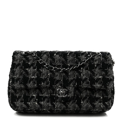 Chanel Tweed Medium Double Flap Black Grey 1 of 8