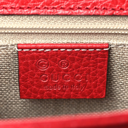 Gucci Dollar Calfskin Interlocking G Shoulder Bag Red 6 of 9