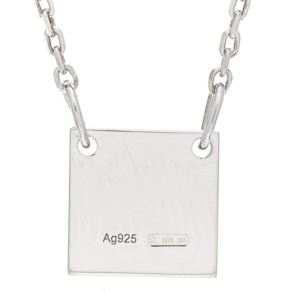 Gucci Sterling Silver Logo Square Tag Necklace 4 of 4