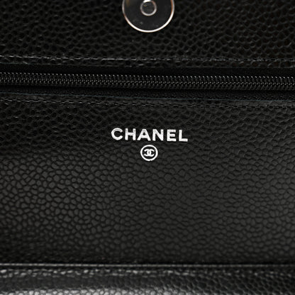 Chanel Caviar Quilted Wallet on Chain WOC Black 7 of 11