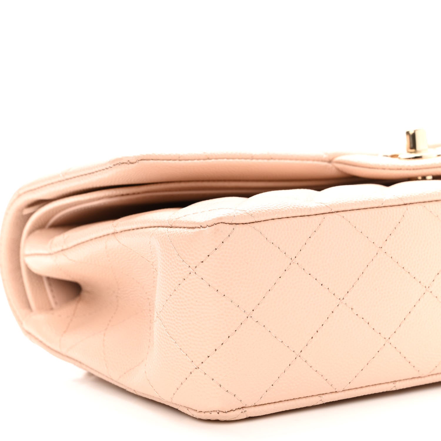 Chanel Caviar Quilted Medium Double Flap Light Beige 8 of 9