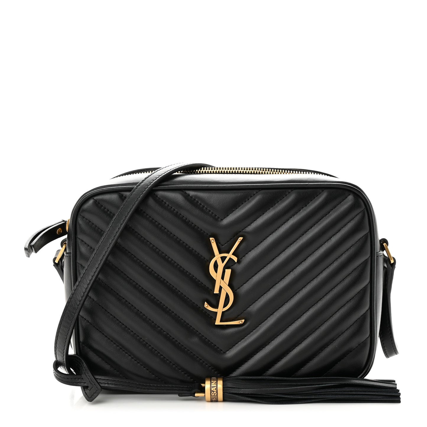 Calfskin Matelasse Monogram Lou Camera Bag Black