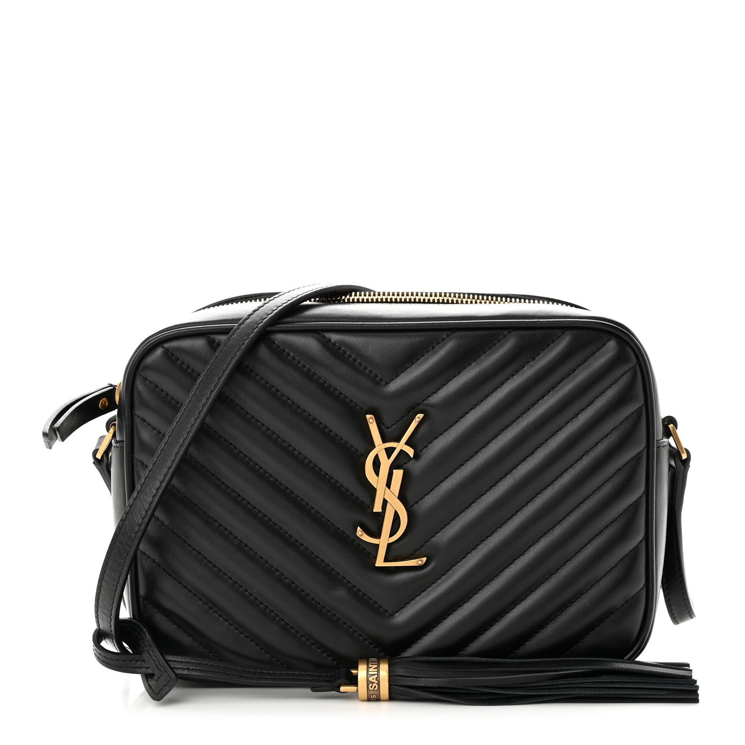 Saint Laurent Calfskin Matelasse Monogram Lou Camera Bag Black 1 of 11