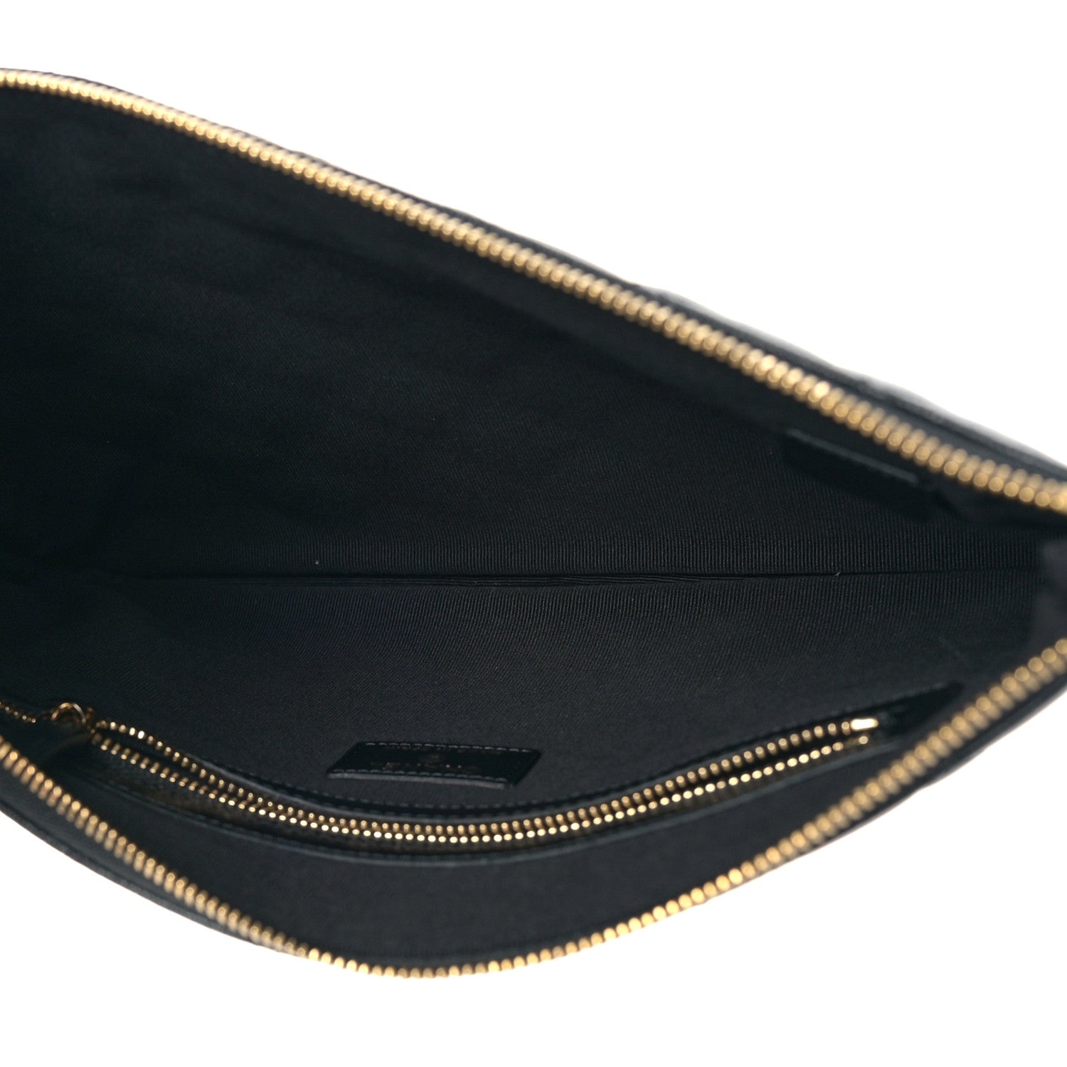 Chanel Caviar Quilted Studded CC Medium Cosmetic Case Black 4 of 9