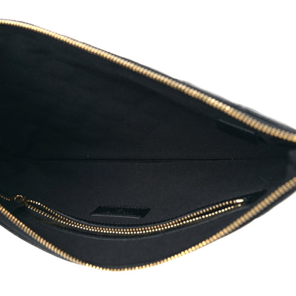 Chanel Caviar Quilted Studded CC Medium Cosmetic Case Black 4 of 9