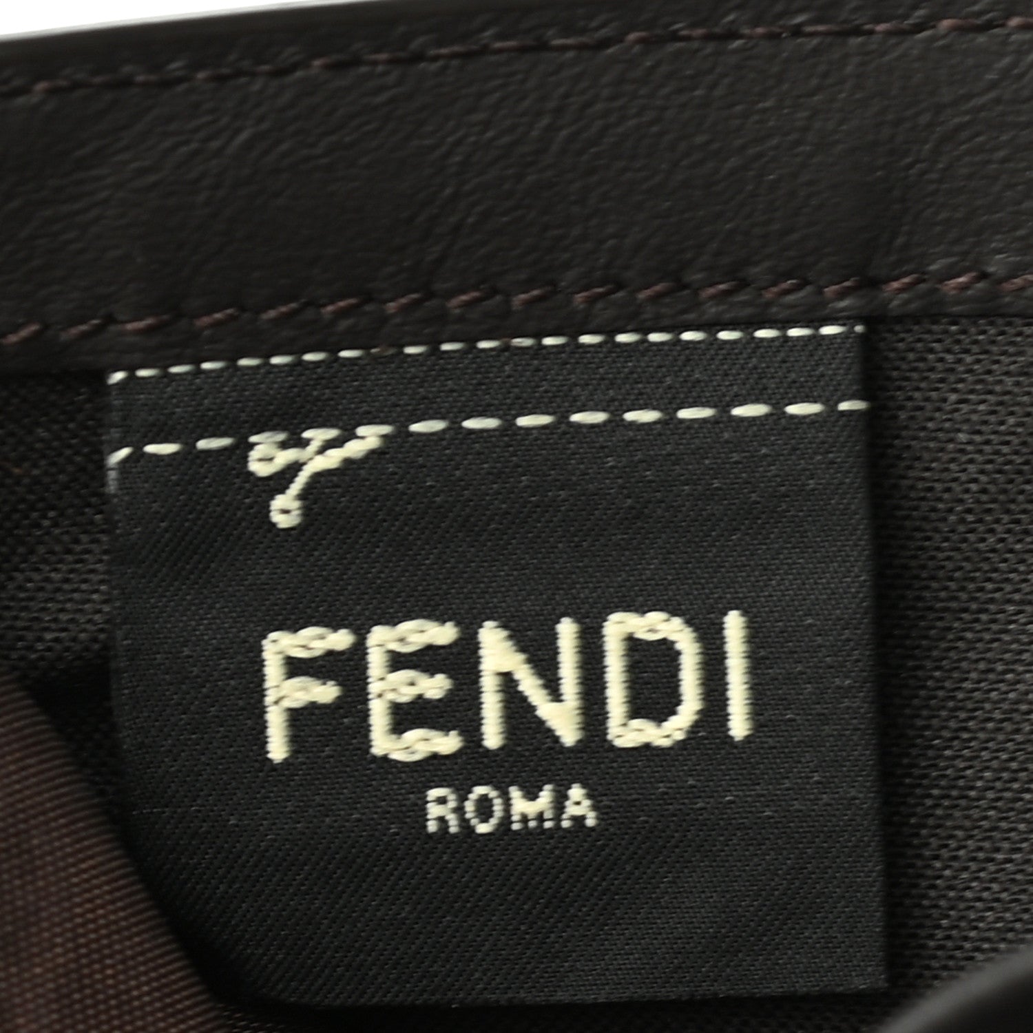 Fendi Glazed Fabric Vitello King FF 1974 Diagonal Bi-Fold Wallet Tobacco Moro Cuoio 8 of 9