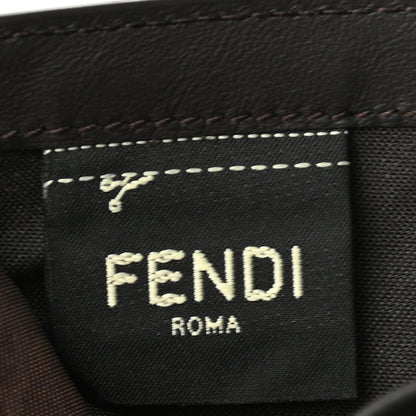 Fendi Glazed Fabric Vitello King FF 1974 Diagonal Bi-Fold Wallet Tobacco Moro Cuoio 8 of 9